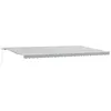 Image de vidaXL Auvent Manuel rétractable Anthracite et Blanc 500x300 cm, auvent, auvent de Porte, auvent de Jardin, Store, auvent de terrasse