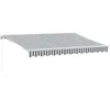 Image de vidaXL Auvent Manuel rétractable Anthracite et Blanc 350x250 cm, auvent, auvent de Porte, auvent de Jardin, Store, auvent de terrasse
