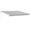 Image de vidaXL Auvent Manuel rétractable Anthracite et Blanc 300x250 cm, auvent, auvent de Porte, auvent de Jardin, Store, auvent de terrasse