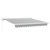 Image de vidaXL Auvent rétractable Anthracite/Blanc 3x2,5 m Tissu et Aluminium, auvent, auvent de Porte, auvent de Jardin, Store, auvent de terrasse