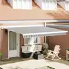 Image de vidaXL Auvent rétractable anthracite et blanc 4x3 m tissu et aluminium