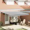 Image de vidaXL Auvent rétractable anthracite et blanc 4,5x3 m tissu/aluminium