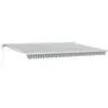 Image de Auvent rétractable anthracite et blanc 4,5x3 m tissu aluminium