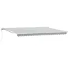 Image de vidaXL Auvent rétractable Anthracite et Blanc 5x3 m Tissu et Aluminium, Store, auvent de Patio, auvent de fenêtre, Stores, auvent de Jardin