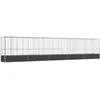 Image de vidaXL Volière avec Extension argenté 1042,5x107x212 cm Acier, volière à Oiseaux, Cage à perroquets, Grande Cage à perroquets, Cage à perruches