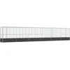 Image de vidaXL Volière avec Extension argenté 1250,5x107x212 cm Acier, volière à Oiseaux, Cage à perroquets, Grande Cage à perroquets, Cage à perruches