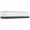 Image de vidaXL Volière avec Extension argenté 932x307x212 cm Acier, volière à Oiseaux, Cage à perroquets, Grande Cage à perroquets, Cage à perruches