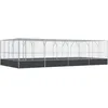 Image de vidaXL Volière avec Extension argenté 832x414x212 cm Acier, volière à Oiseaux, Cage à perroquets, Grande Cage à perroquets, Cage à perruches