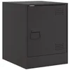 Image de vidaXL Table de Chevet Noir 34,5x39x44 cm Acier, Armoire, Meubles de Chambre, Support téléphonique, Armoire d'appoint, Table de Nuit, Table d'appoint