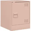Image de vidaXL Table de Chevet Rose 34,5x39x44 cm Acier, Armoire, Meubles de Chambre, Support téléphonique, Armoire d'appoint, Table de Nuit, Table d'appoint