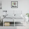 Image de vidaXL Tables de chevet 2 pcs blanc 34,5x39x44 cm acier