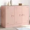 Image de vidaXL Buffet rose 99x39x73 cm acier