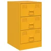 Image de vidaXL Table de Chevet Jaune Moutarde 34,5x39x62 cm Acier, Armoire, Meubles de Chambre à Coucher, Support de téléphone, Armoire d'appoint