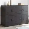 Image de vidaXL Buffet noir 99x39x73 cm acier