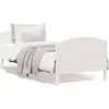 Image de vidaXL Cadre de lit sans matelas blanc 75x190 cm bois de pin massif