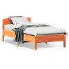 Image de vidaXL Cadre de lit sans matelas cire marron 90x190 cm bois pin massif