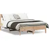 Image de vidaXL Cadre de lit sans matelas 140x190 cm bois de pin massif