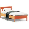 Image de vidaXL Cadre de lit sans matelas cire marron 90x190 cm bois pin massif