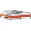 Image de vidaXL Cadre de lit sans matelas cire marron 200x200cm bois pin massif