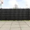 Image de vidaXL Paravents de balcon 10 pcs noir 255x19 cm résine tressée