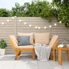 Image de vidaXL Banc de jardin avec coussins 2 en 1 bois d'acacia massif