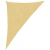 Image de vidaXL Voile d'ombrage en polyester Oxford 100 % sable 4 x 5 x 6,4 m