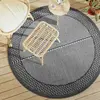 Image de vidaXL Tapis d'extérieur ARAKIL gris Ø160 cm PP