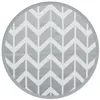 Image de vidaXL Tapis d'extérieur Gris Ø120 cm PP, Tapis de Jardin, Tapis de Sol, Moquette de Sol, carpette, Tapis de Patio, Tapis d'extérieur en polypropylène