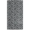 Image de vidaXL Tapis d'extérieur ARAKIL Blanc et Noir 80x150 cm PP