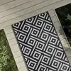Image de vidaXL Tapis d'extérieur ARAKIL Blanc et noir 80x150 cm PP