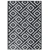 Image de vidaXL Tapis d'extérieur Blanc et Noir 140x200 cm PP, Tapis de Jardin, Tapis de Sol, Moquette de Sol, carpette, Tapis de Patio