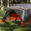 Image de vidaXL Tente de camping avec porche 4 personnes orange imperméable