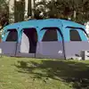 Image de vidaXL Tente de cabine familiale 10 personnes bleu imperméable