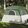 Image de vidaXL Tente de camping de cabine 4 personnes vert imperméable