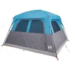 Image de vidaXL Tente de Cabine familiale 6 Personnes Bleu imperméable, Tente, Tente de Jardin, abri extérieur, Tente de Camping, abri de Camping