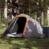 Image de vidaXL Tente de camping tunnel 2 personnes gris et orange imperméable