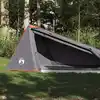 Image de vidaXL Tente de camping tunnel 1 personne gris et orange imperméable