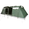 Image de vidaXL Tente familiale Tunnel 10 Personnes Vert imperméable