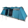 Image de vidaXL Tente de Camping Tunnel 10 Personnes Bleu imperméable, Tente, Tente de Jardin, abri extérieur, Tente de Camping, abri de Camping