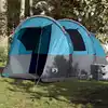 Image de vidaXL Tente de camping tunnel 4 personnes bleu imperméable