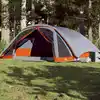 Image de vidaXL Tente de cabine familiale 6 personnes gris imperméable