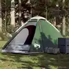 Image de vidaXL Tente de camping à dôme 4 personnes vert imperméable