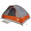 Image de vidaXL Tente de Camping à dôme 4 Personnes Gris et Orange imperméable