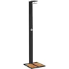 Image de vidaXL Douche d'extérieur Noir 50x55x224 cm résine tressée Bois Acacia