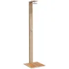 Image de vidaXL Douche d'Extérieur, Meuble de Jardin avec Poignée Rotative, Douche de Piscine Patio Arrière-Cour, Beige Résine Tressée Bois Acacia