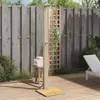 Image de vidaXL Douche d'extérieur beige 50x55x224cm résine tressée bois acacia