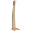 Image de vidaXL Douche d'extérieur Beige 55x60x224cm résine tressée Bois Acacia