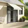 Image de vidaXL Auvent rétractable crème 150x150 m tissu et acier