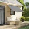 Image de vidaXL Auvent rétractable anthracite 250x150 m tissu et acier