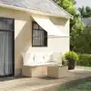 Image de vidaXL Auvent rétractable crème 150x150 m tissu et acier